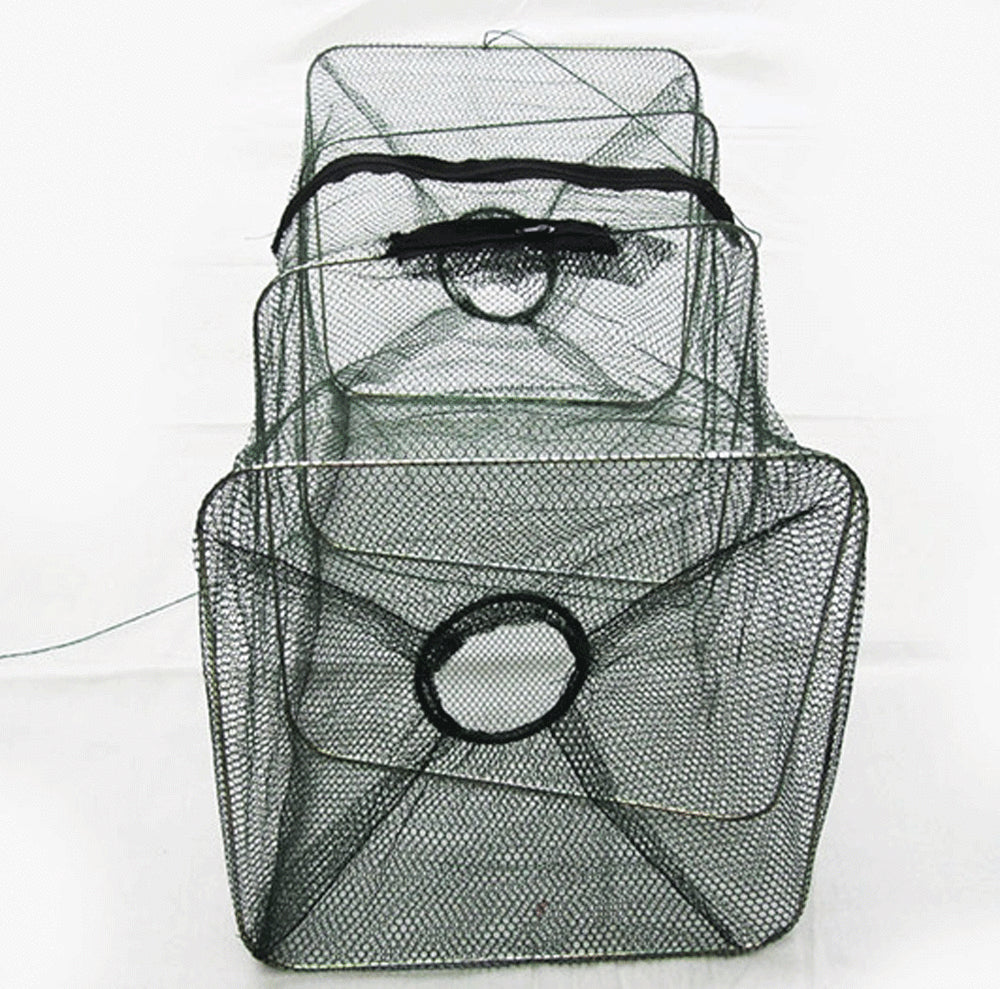 Fishing Bait Trap Fish Net Cast Dip Cage Crab Minnow Crawdad Shrimp Foldable