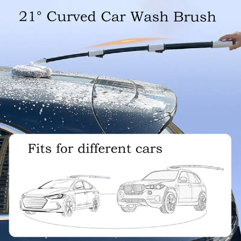Microfiber Car Wash Brush Cleaning Mop Auto Truck 47 Long Handle Extension