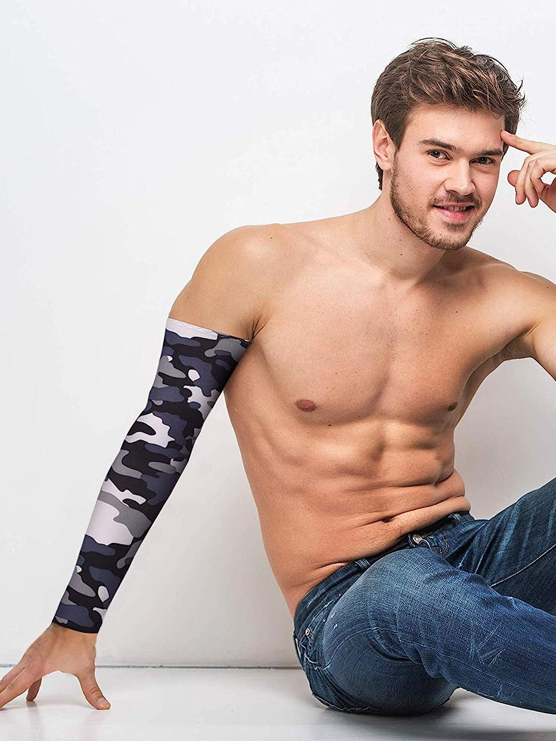 9 Pairs Unisex Arm Cooling Sleeves Ice Silk Arm Sleeves Arm Cover Sleeves UV Protection for Men Women