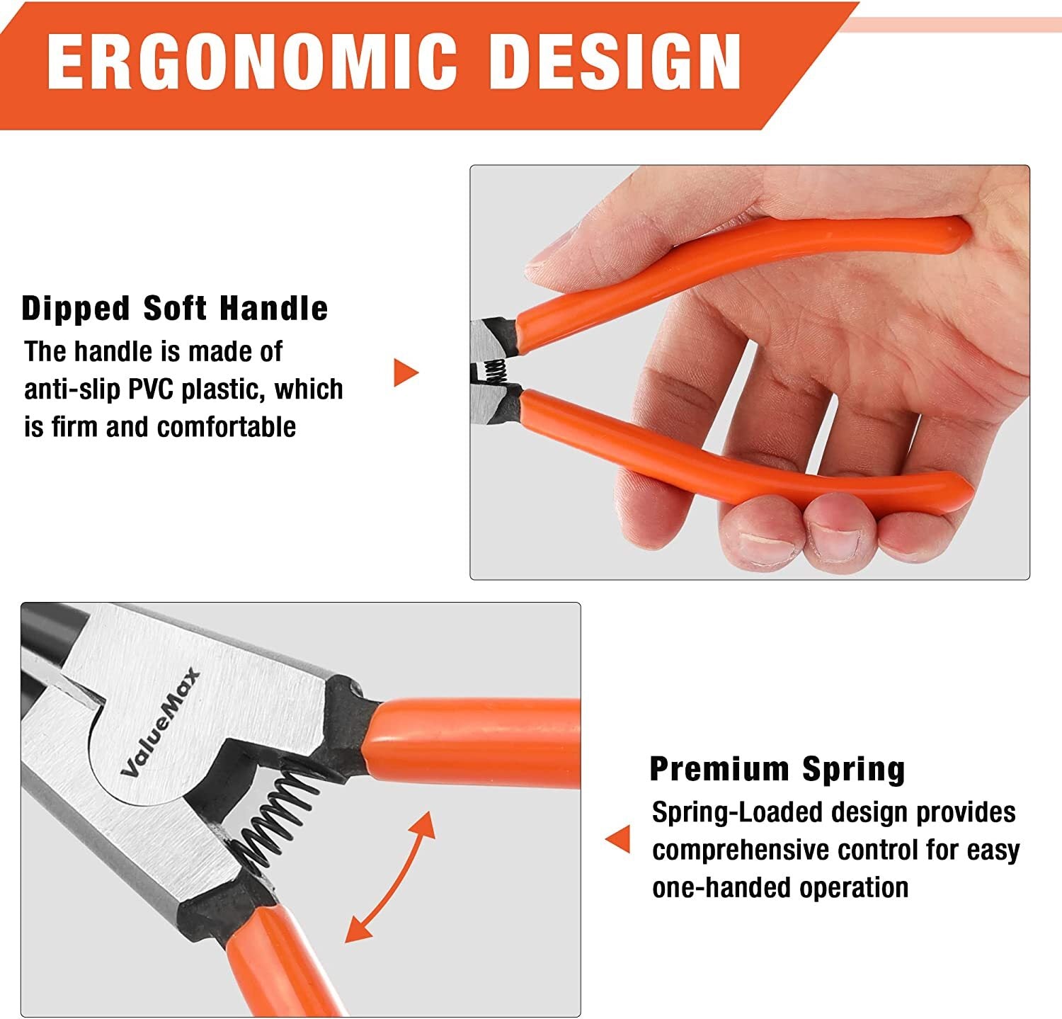 4 Pc Heavy Duty 7" Circlip Plier Snap Ring Pliers External Internal Kit W/ Pouch