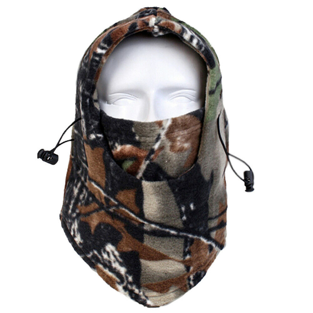 Camo Windproof Fleece Neck Warm Balaclava Ski Full Face Mask for Cold Weather