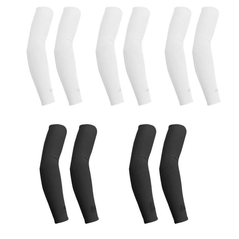 5 Pairs Cooling Arm Sleeves Cover UV Sun Protection Sports Outdoor for Men Women