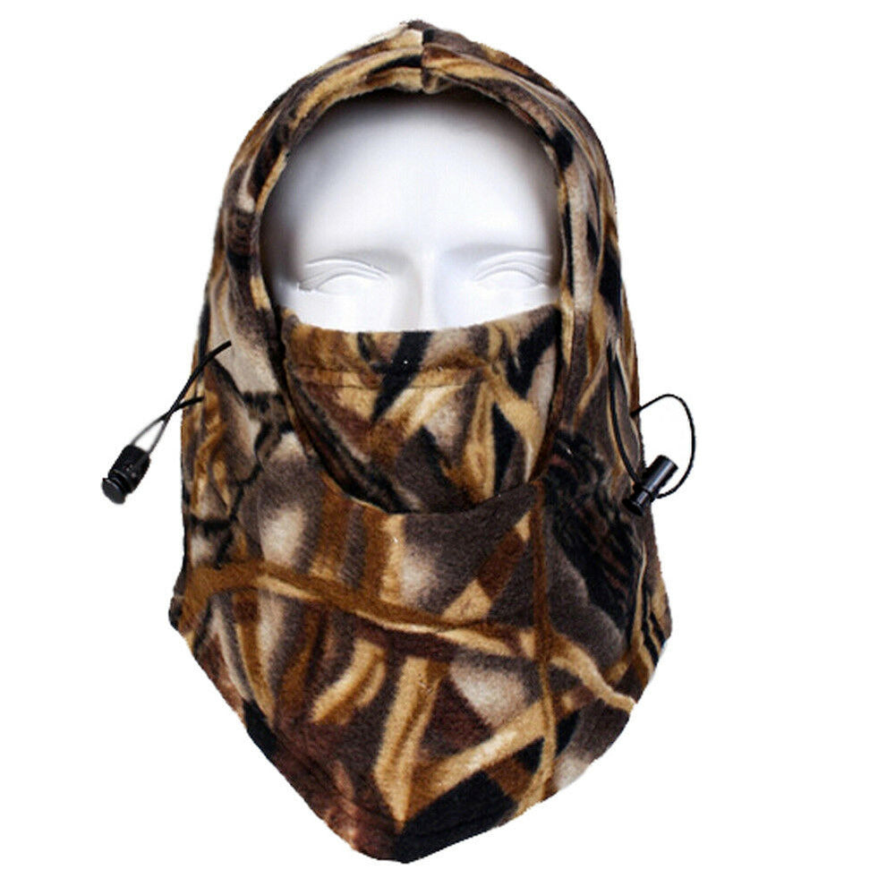 Camo Windproof Fleece Neck Warm Balaclava Ski Full Face Mask for Cold Weather