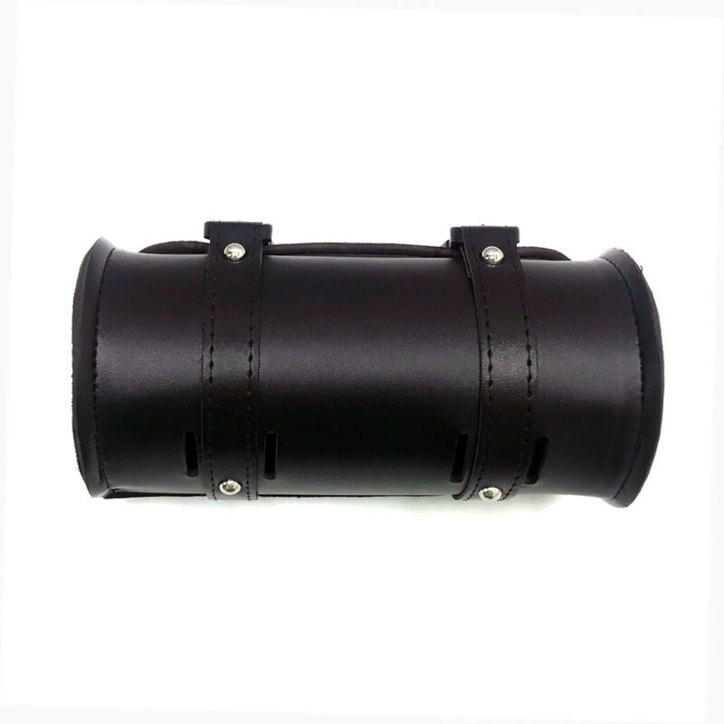 Tool Bag Saddlebag Storage Motorcycle Front Fork Pouch Luggage Handlebar Leather