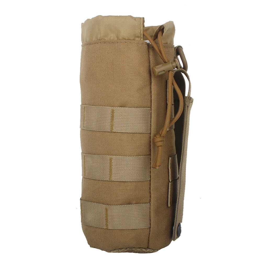 Molle Tactical Water Bottle Bag Pouch Kettle Holder Carrier Camping Hiking Bag