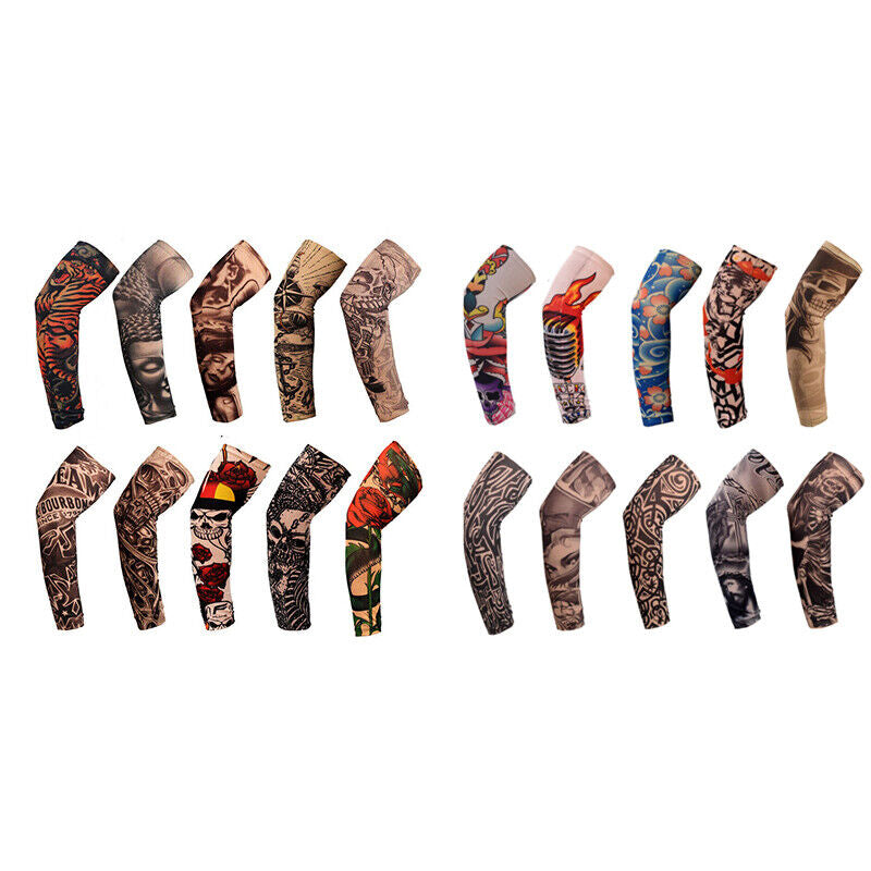 20PCS Tattoo Cooling Arm Sleeves Cover Unisex Sports Outdoor UV Sun Protection