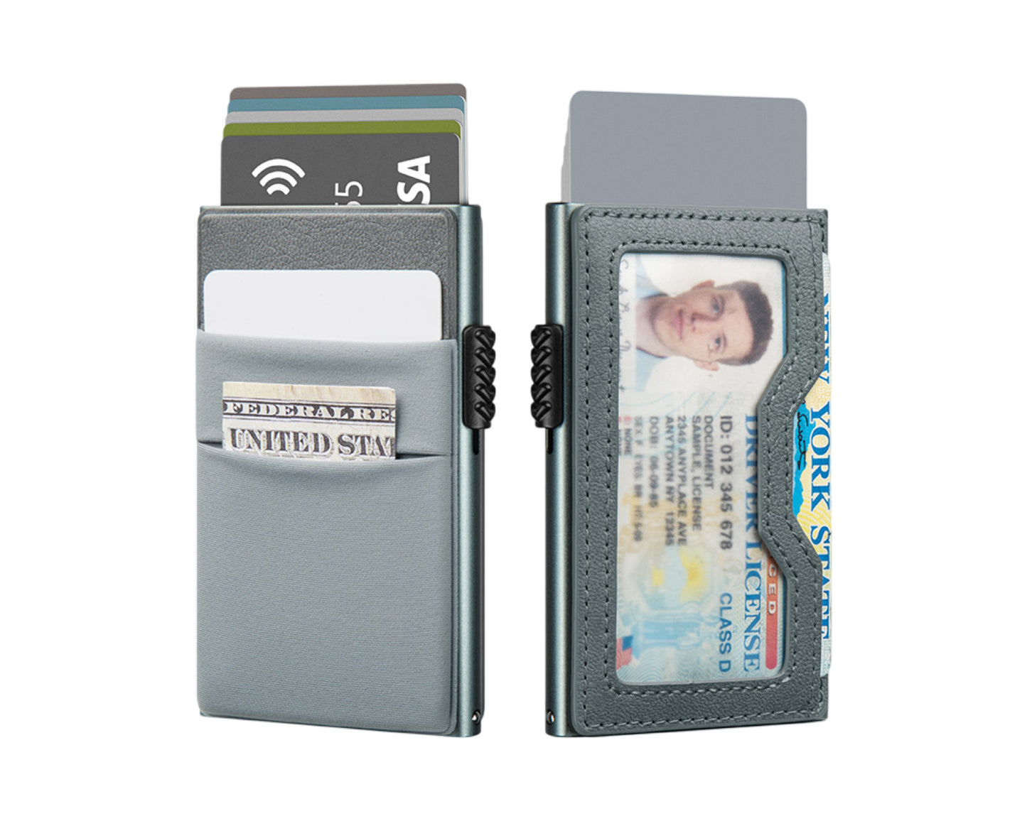 Men's Wallet Slim Mens Wallet RFID Blocking Front Pocket Card ID Holder for Airtag