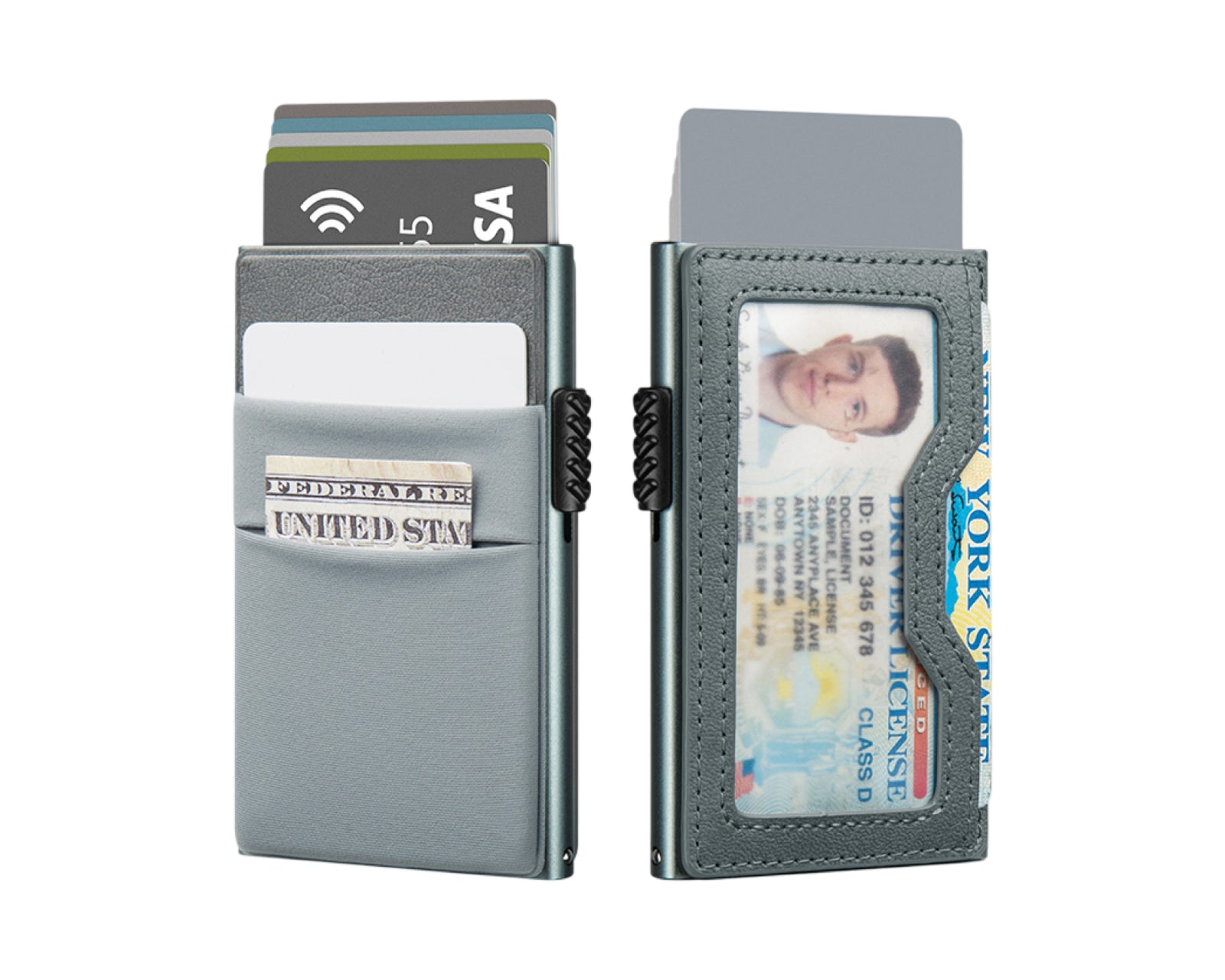 Men's Wallet Slim Mens Wallet RFID Blocking Front Pocket Card ID Holder for Airtag