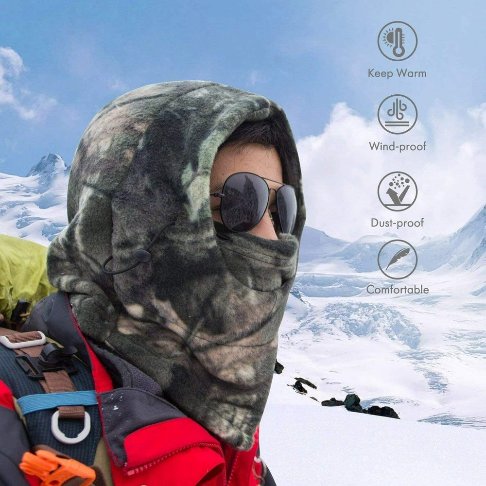 Windproof Fleece Neck Warm Balaclava Ski Full Face Mask for Cold Weather