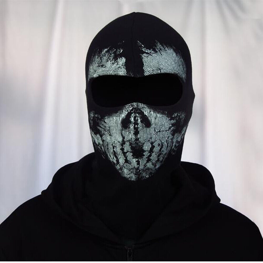 Motorcycle Game Balaclava Hood Ghost Skull Full Face Cover CS Halloween Mask