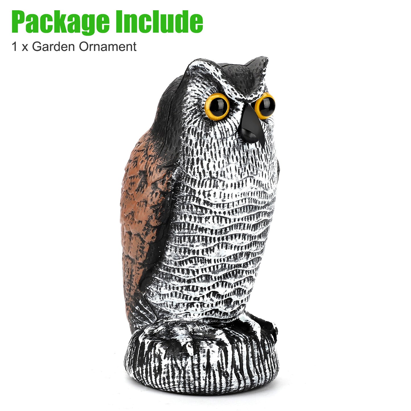 Owl Garden Statue Decoy – Outdoor Yard Decoration Bird Scare Figure