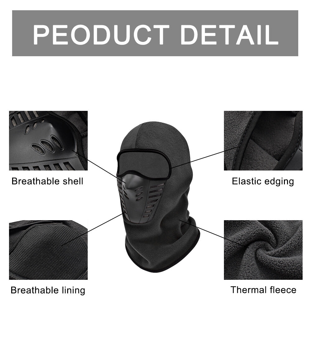Winter Balaclava Ski Full Face Mask Windproof Fleece Neck Warm for Cold Weather