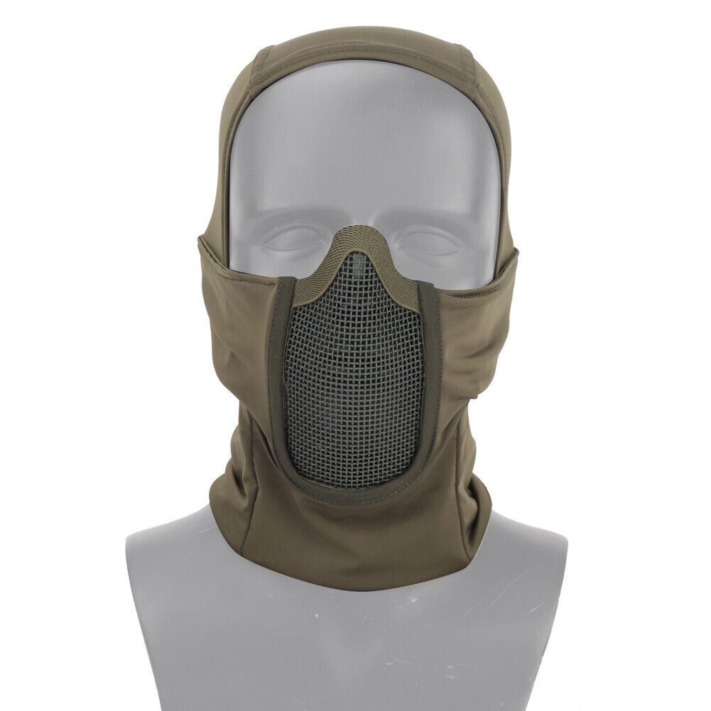 Balaclava Mesh Mask, Ninja Mask with Full Face Sun Protection Hood