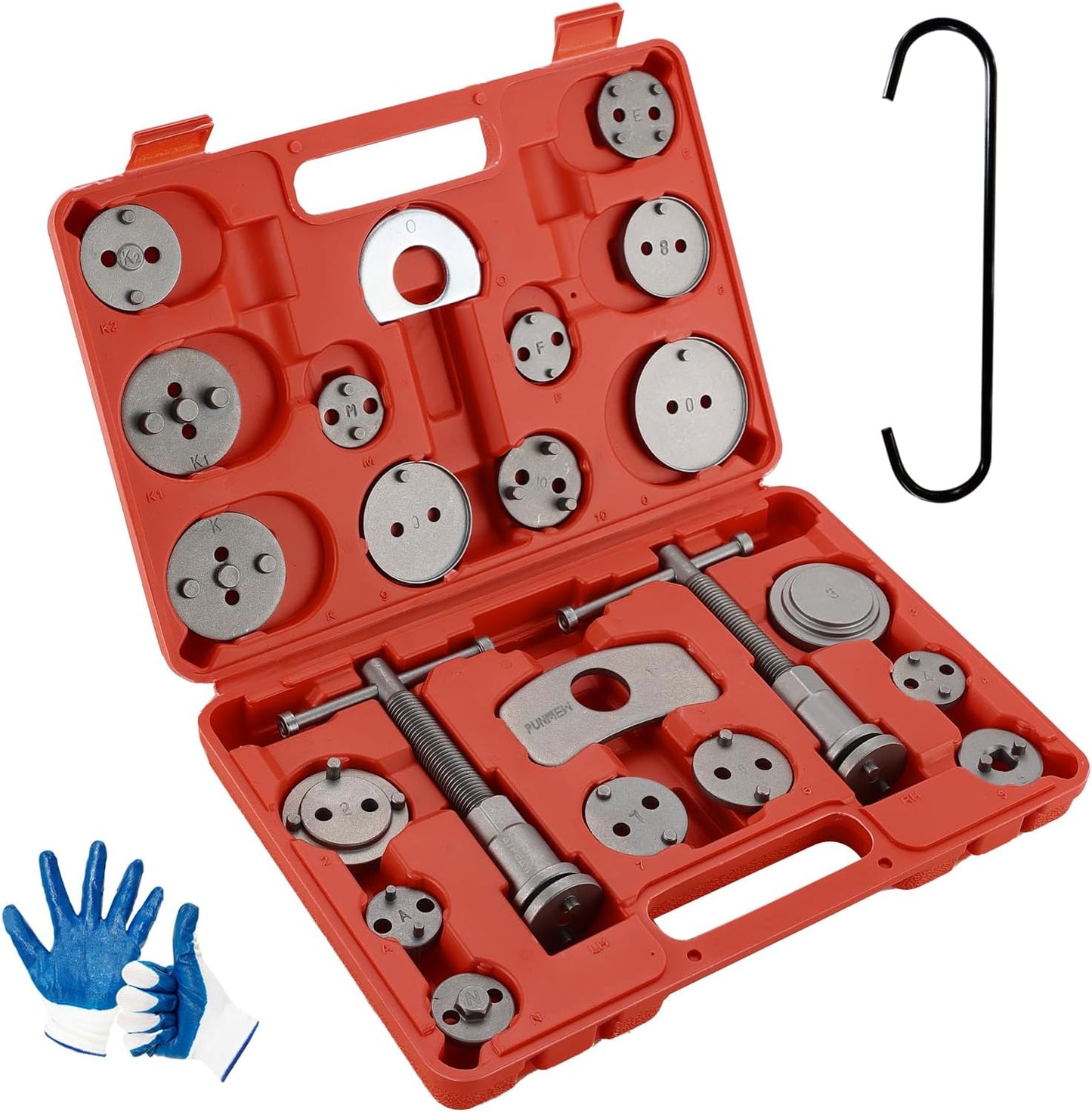 27Pc - Portable Tools for Brake Rear Wind Back Tool Kit Car Truck Break Disc Tool Set GG
