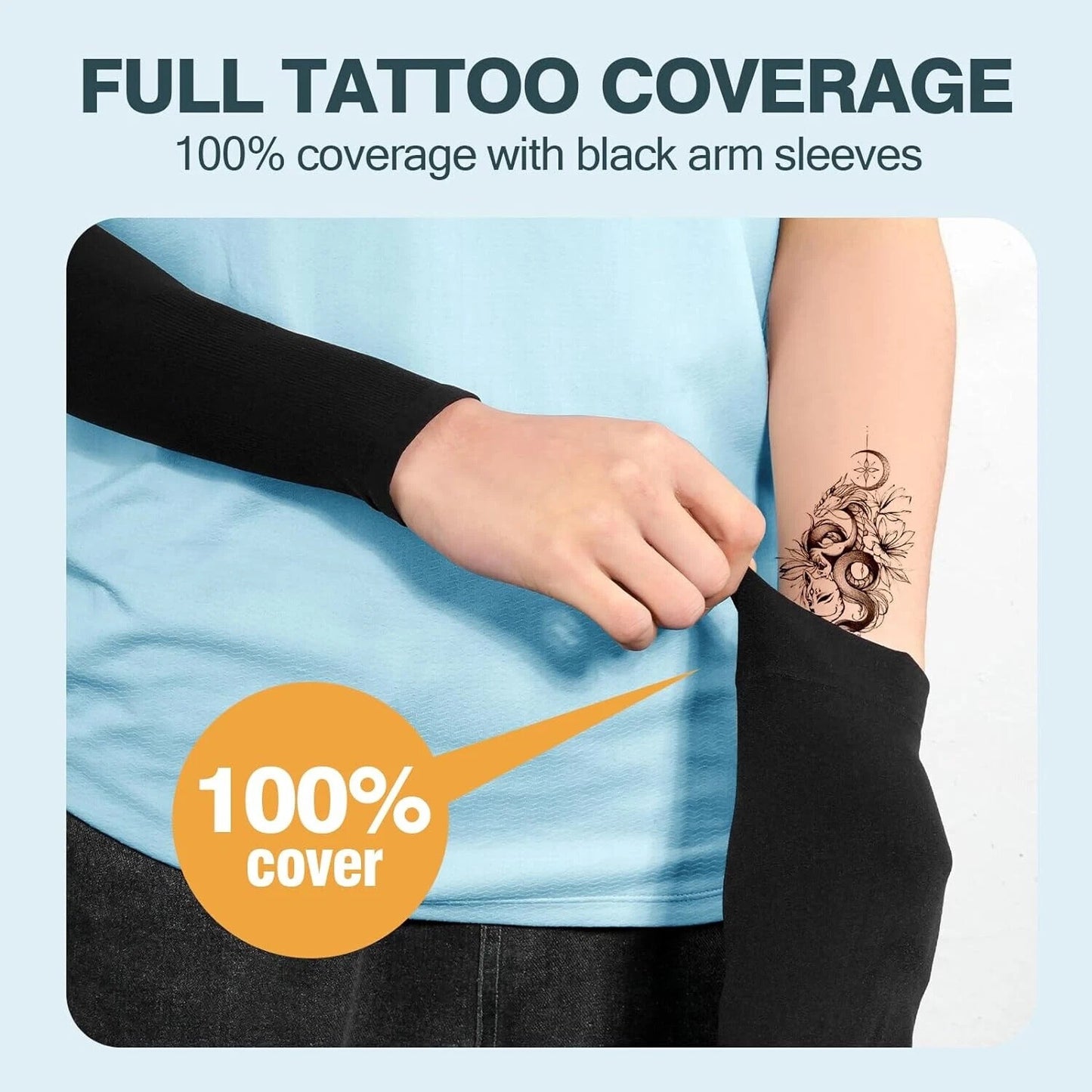 Men Women Cooling Arm Sleeves Compression Cover UV Sun Protection Sports Outdoor