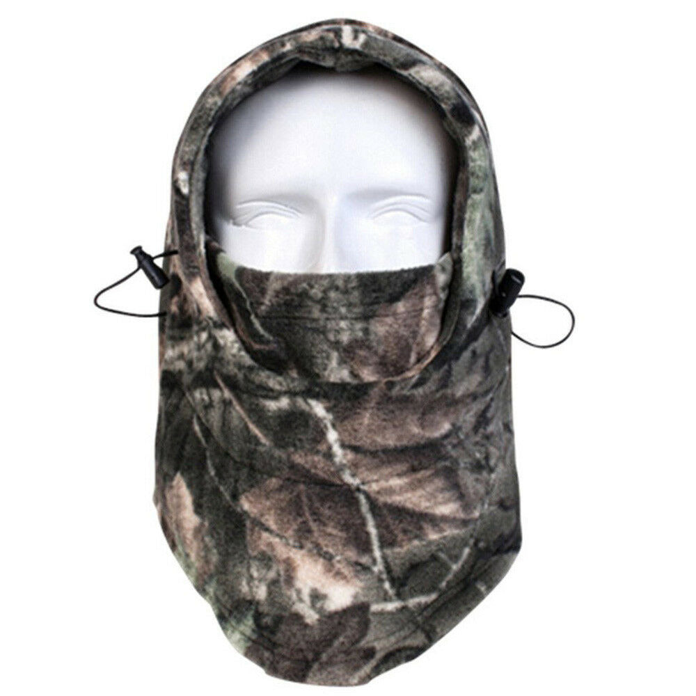 Camo Windproof Fleece Neck Warm Balaclava Ski Full Face Mask for Cold Weather