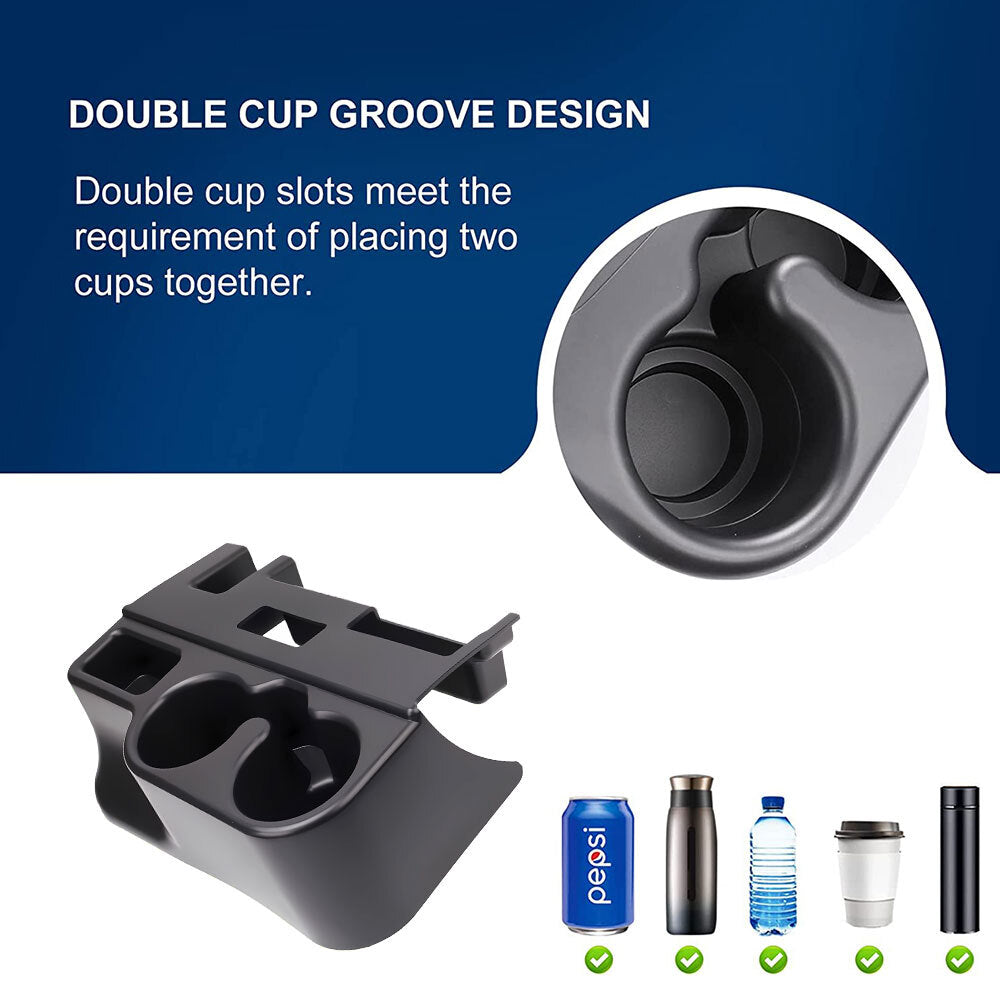 Center Console Cup Holder Matte Black Fit for 1999-2001 Dodge Ram 1500 2500 3500 