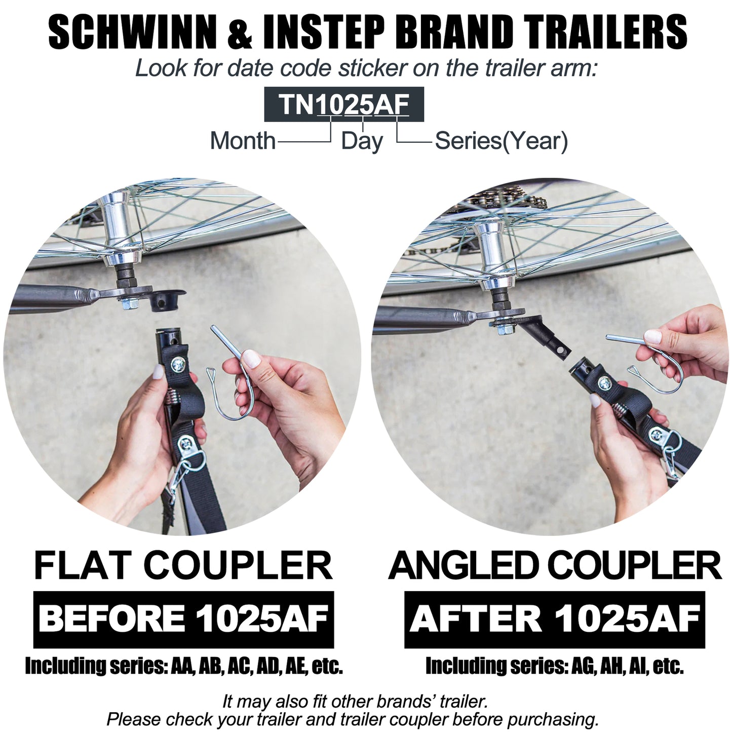 Bike Trailer Coupler Hitch Connector - Bicycle Attachment Adapter for Kid