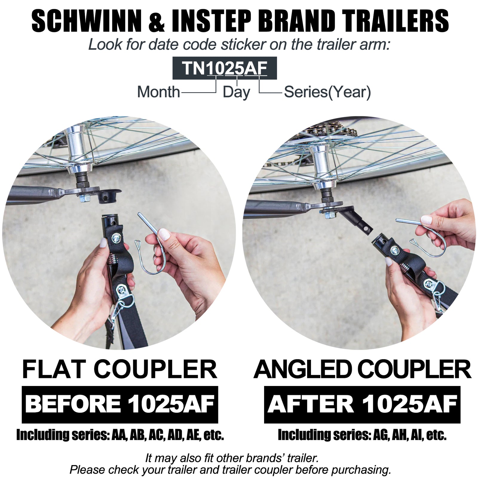 Bike Trailer Coupler Hitch Connector - Bicycle Attachment Adapter for Kid