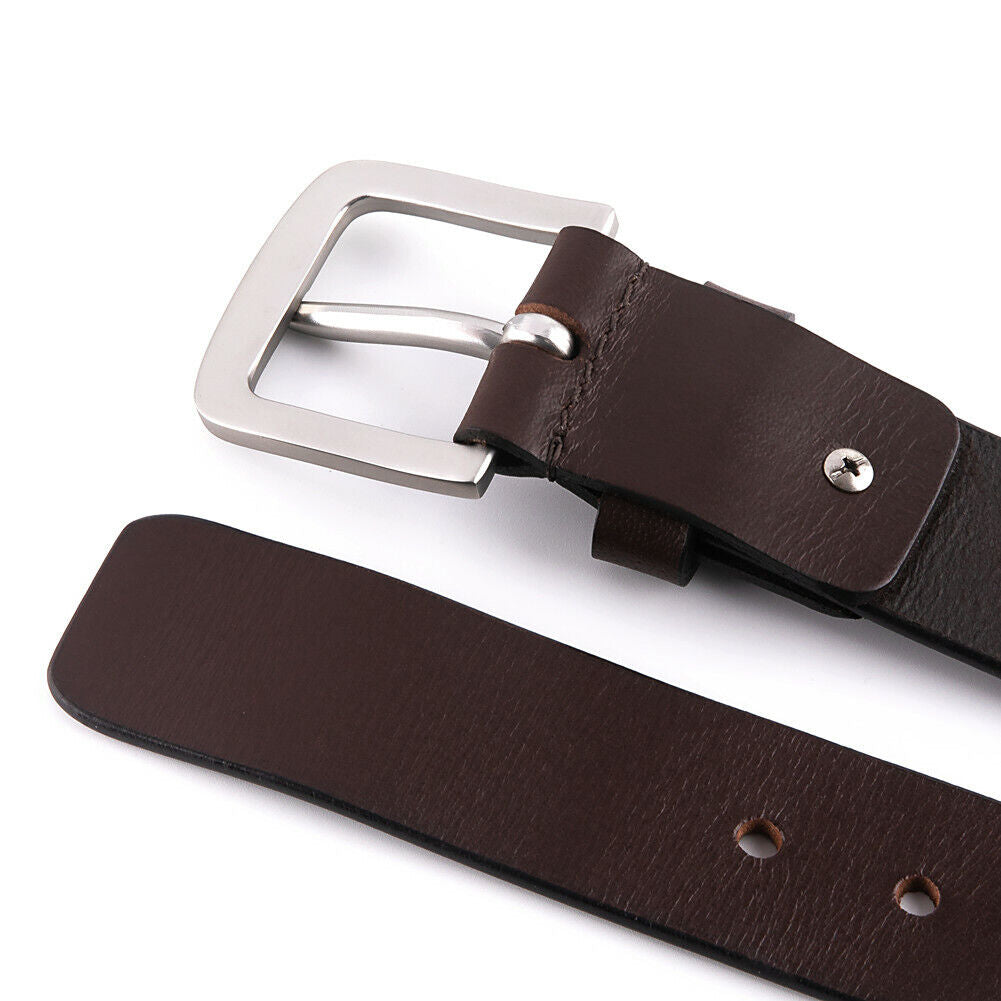 Men’S Belts Full Grain Genuine Leather Casual Dress Jeans Belts for Men