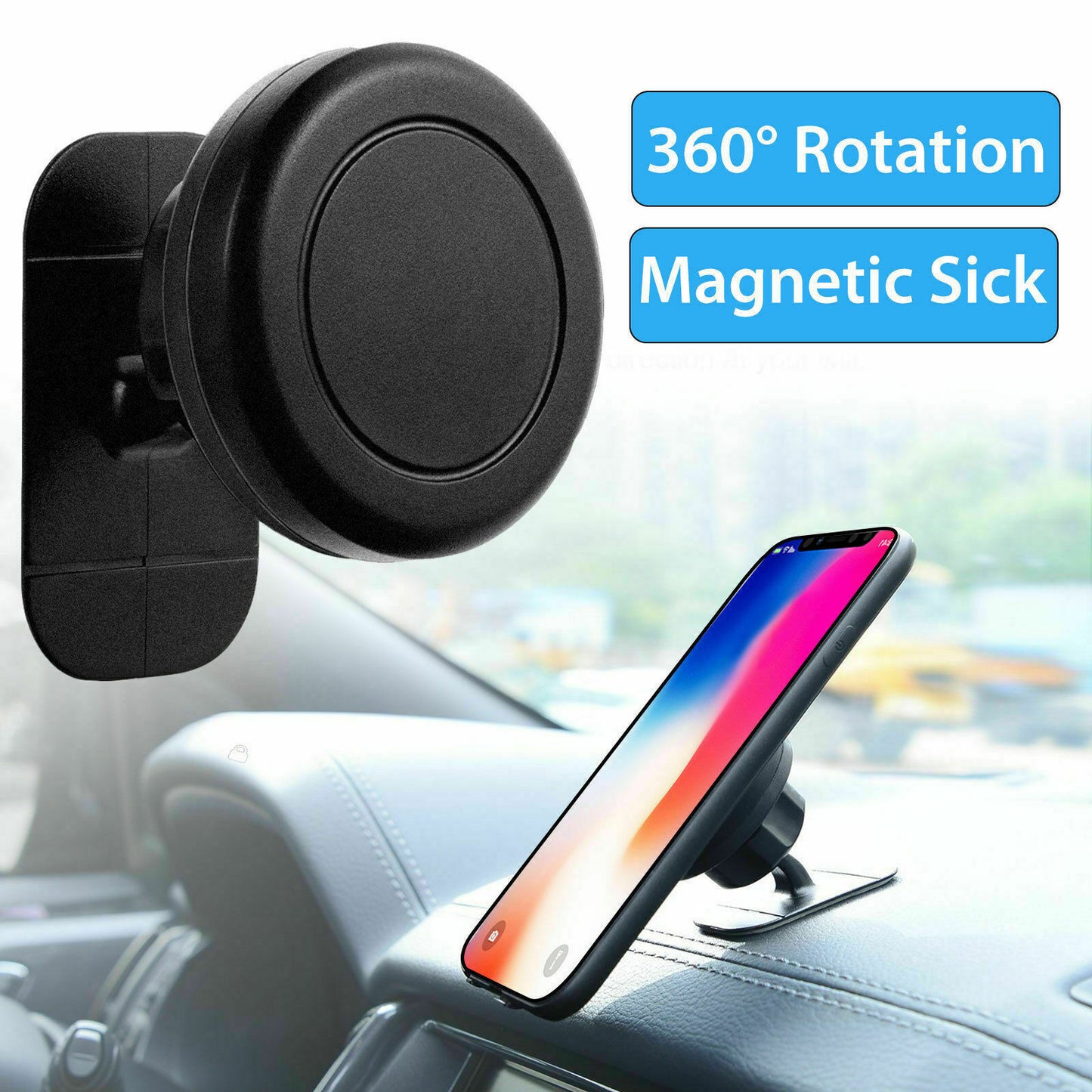 Universal 360° Magnetic Car Mount Cell Phone Holder Stand Dashboard for Iphone