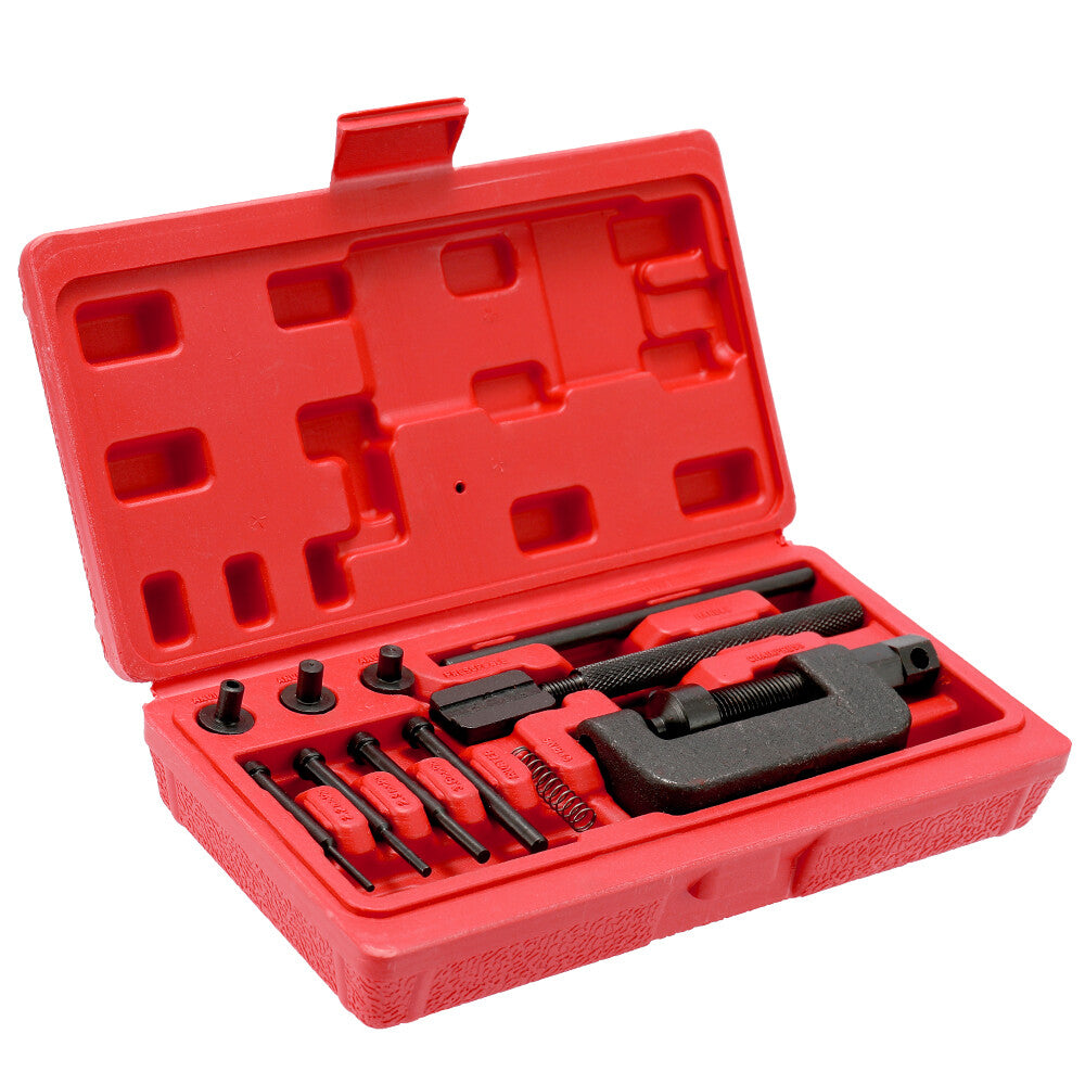 Motorcycle Bike Chain Breaker Splitter Link Riveter Universal Set Riveting Tool