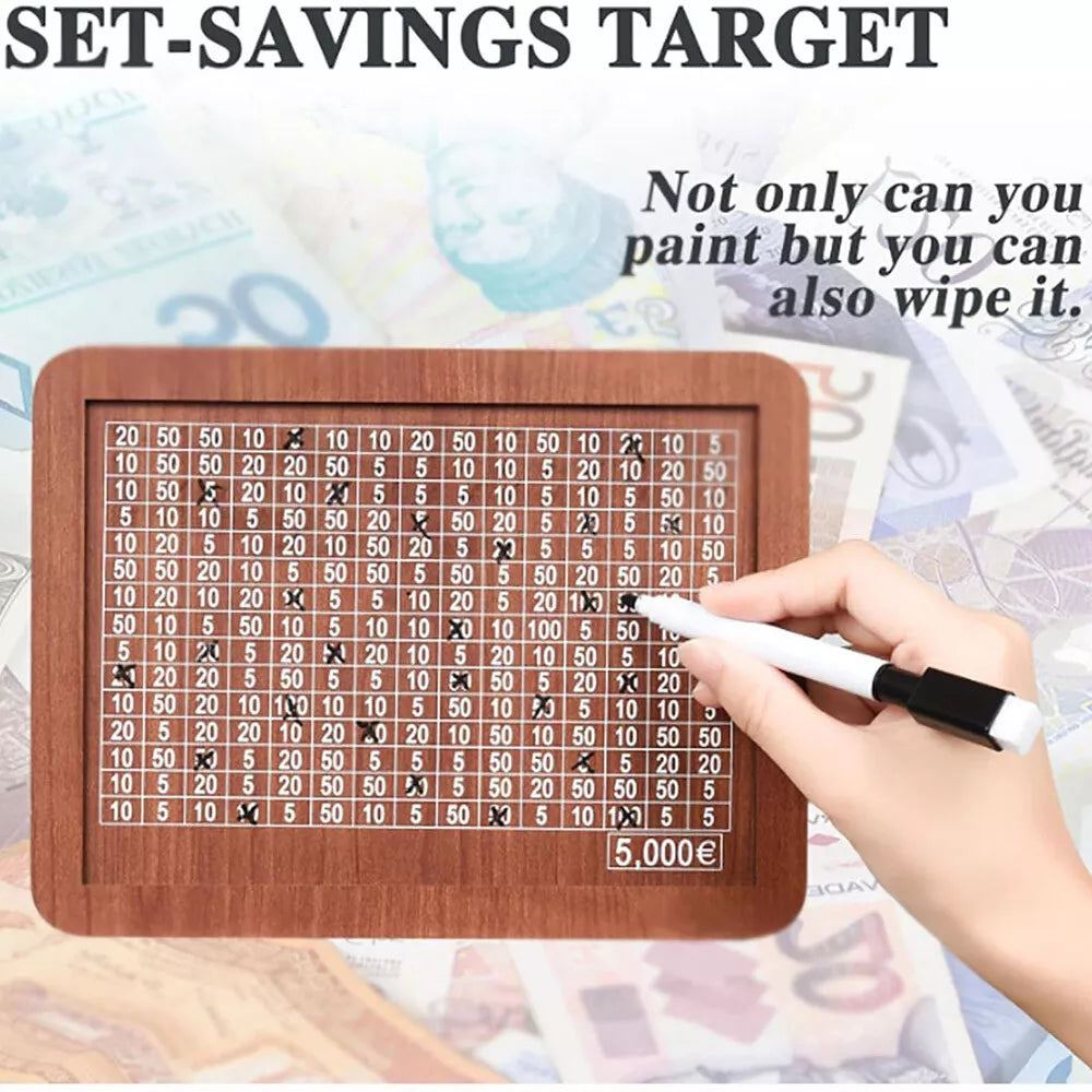  Wooden Savings Box Wooden Cash Cash Vault Saver Money Saving Box with Countdown