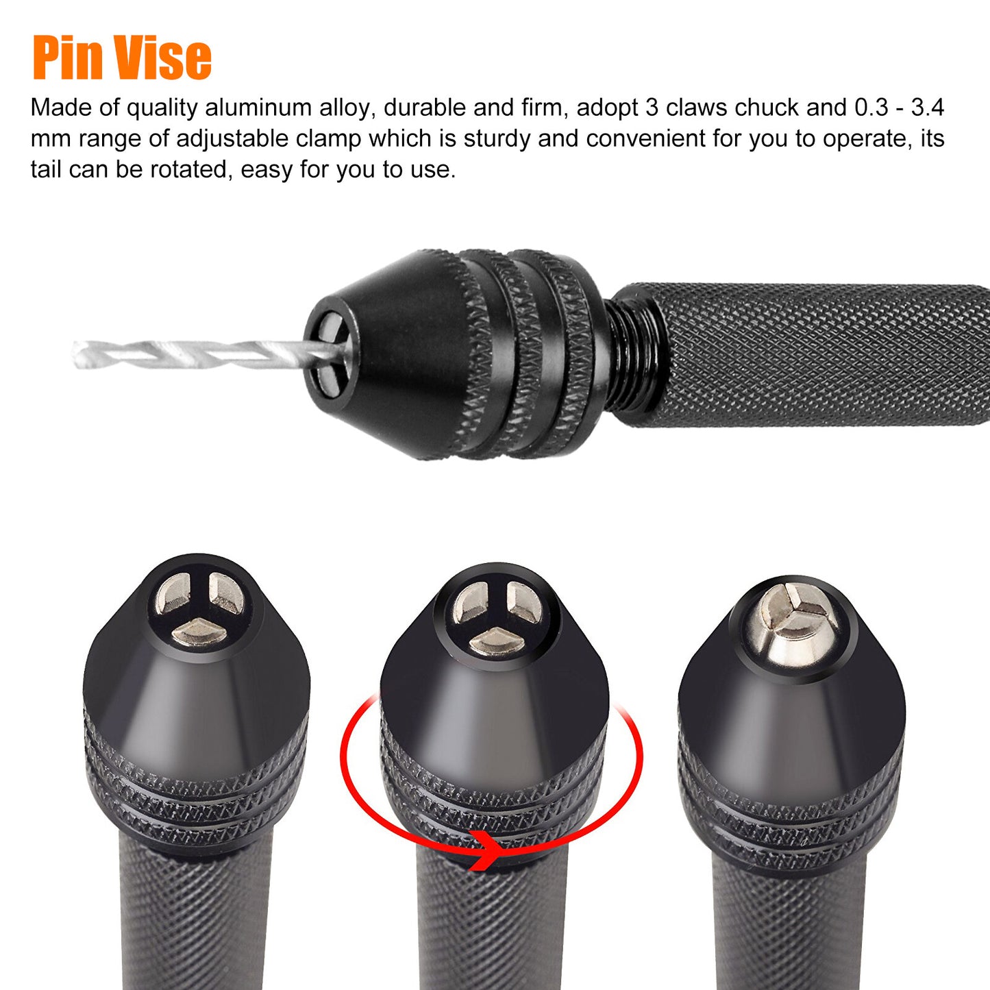 60PCS Mini Hand Drill & Micro Bit Set – Precision Pin Vise for DIY & Crafting