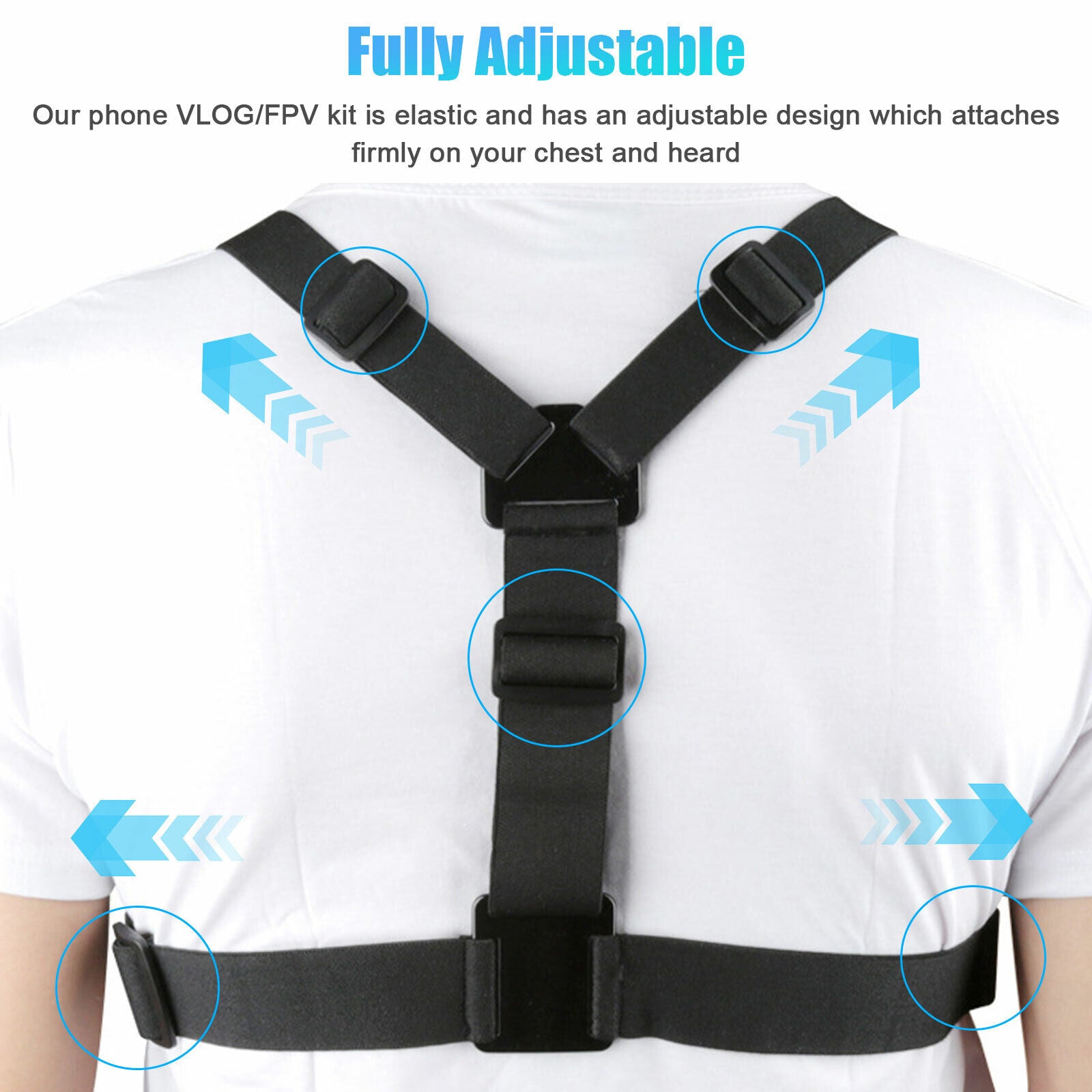 Chest Harness Phone Holder Body Strap Mount Accessories Adjustable for Iphone Gopro Android