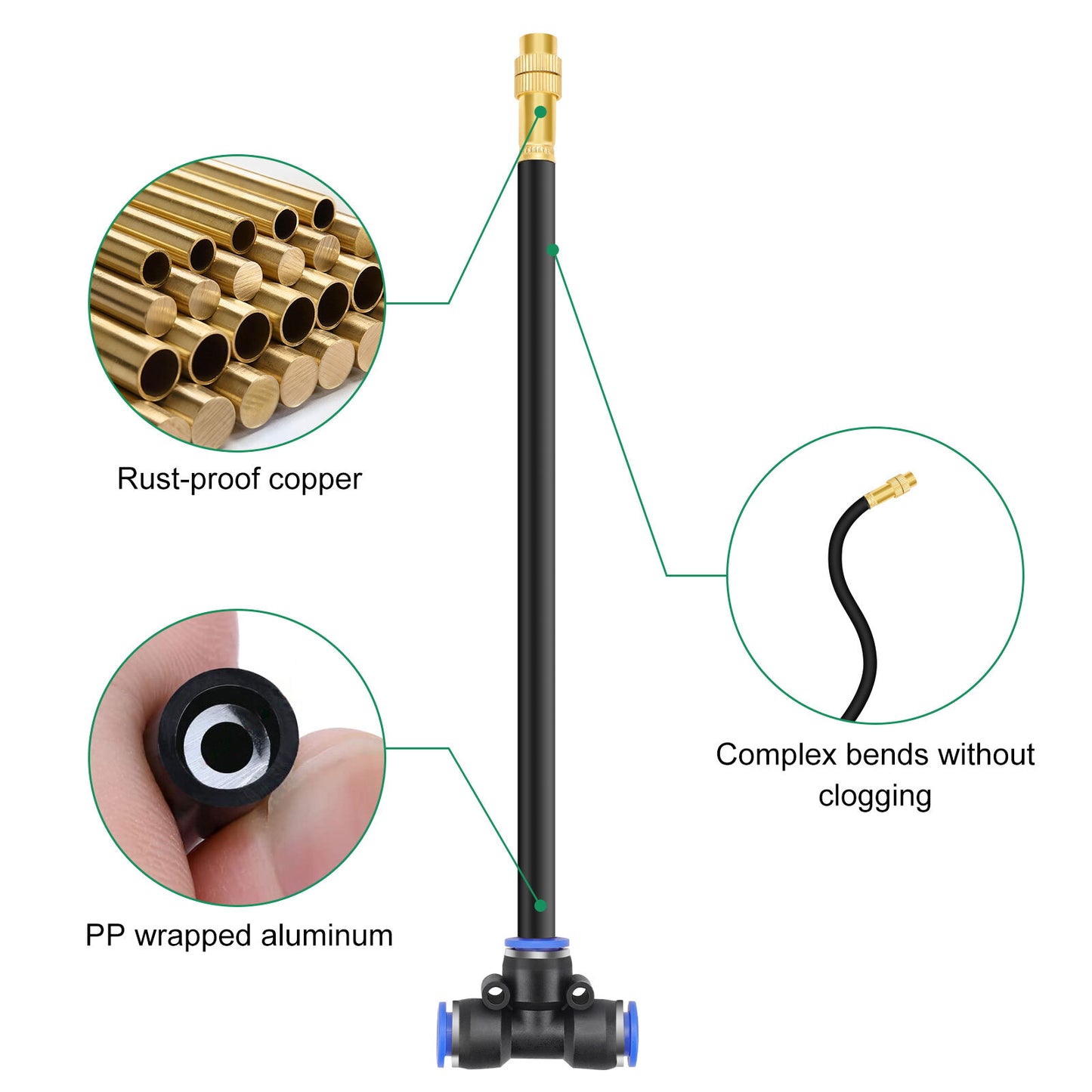 DIY Flexible Misting Kit – Garden Cooling & Irrigation Spray System for Patio & Plants