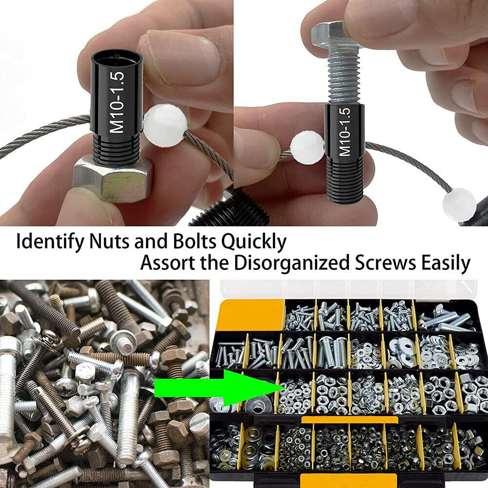 Nut and Bolt Thread Checker (Inch & Metric)- 26 Male/Female -14 Inch & 12 Metric