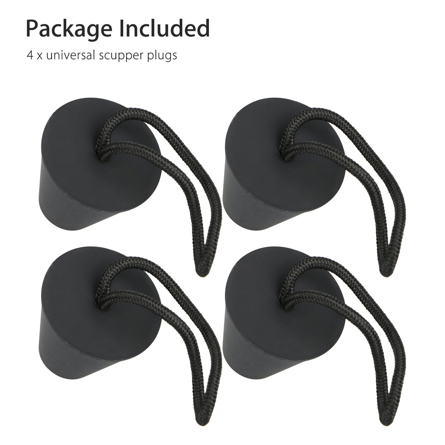 4PCS Silicone Kayak Scupper Plug Kit Canoe Drain Holes Stopper Bung Accessories