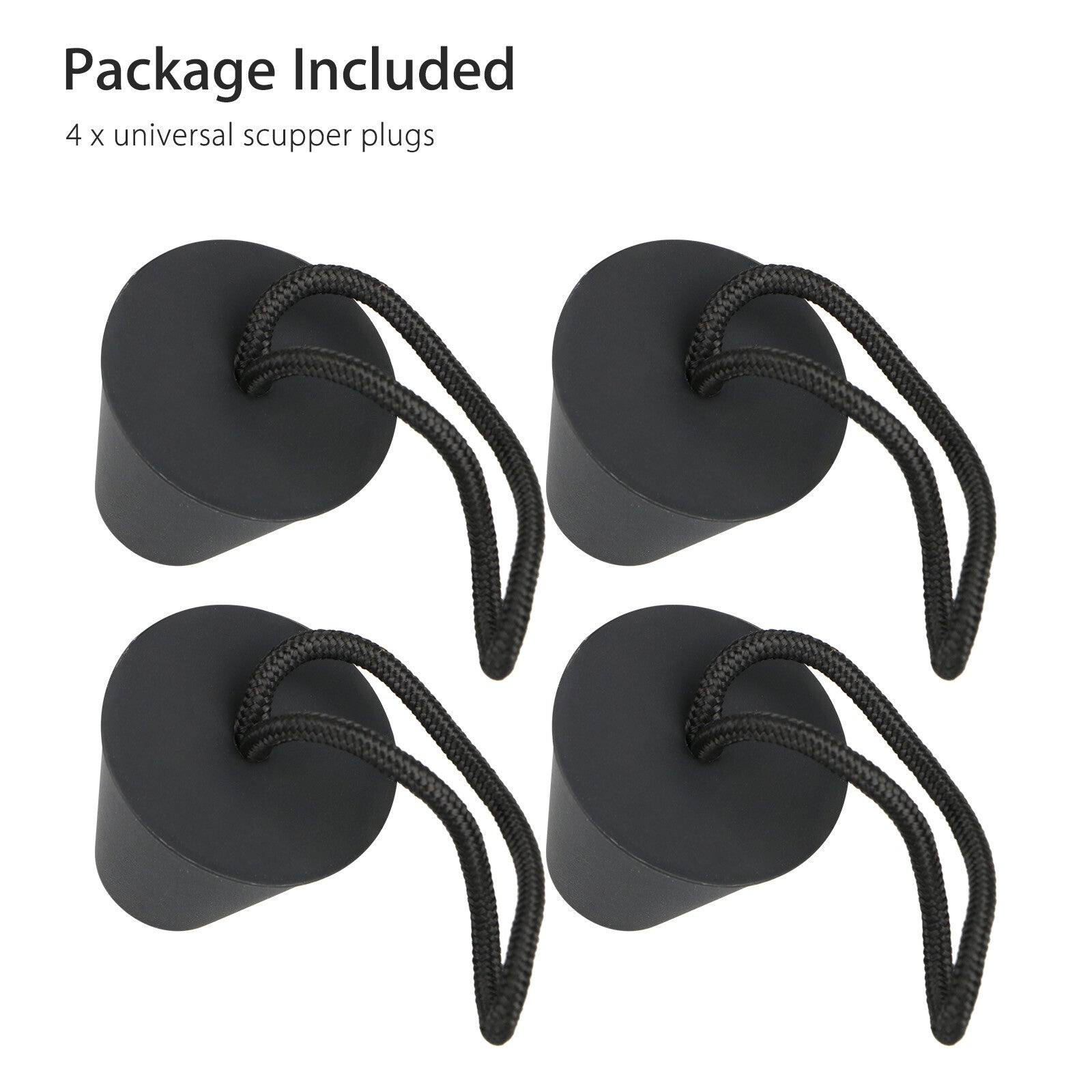 4PCS Silicone Kayak Scupper Plug Kit Canoe Drain Holes Stopper Bung Accessories