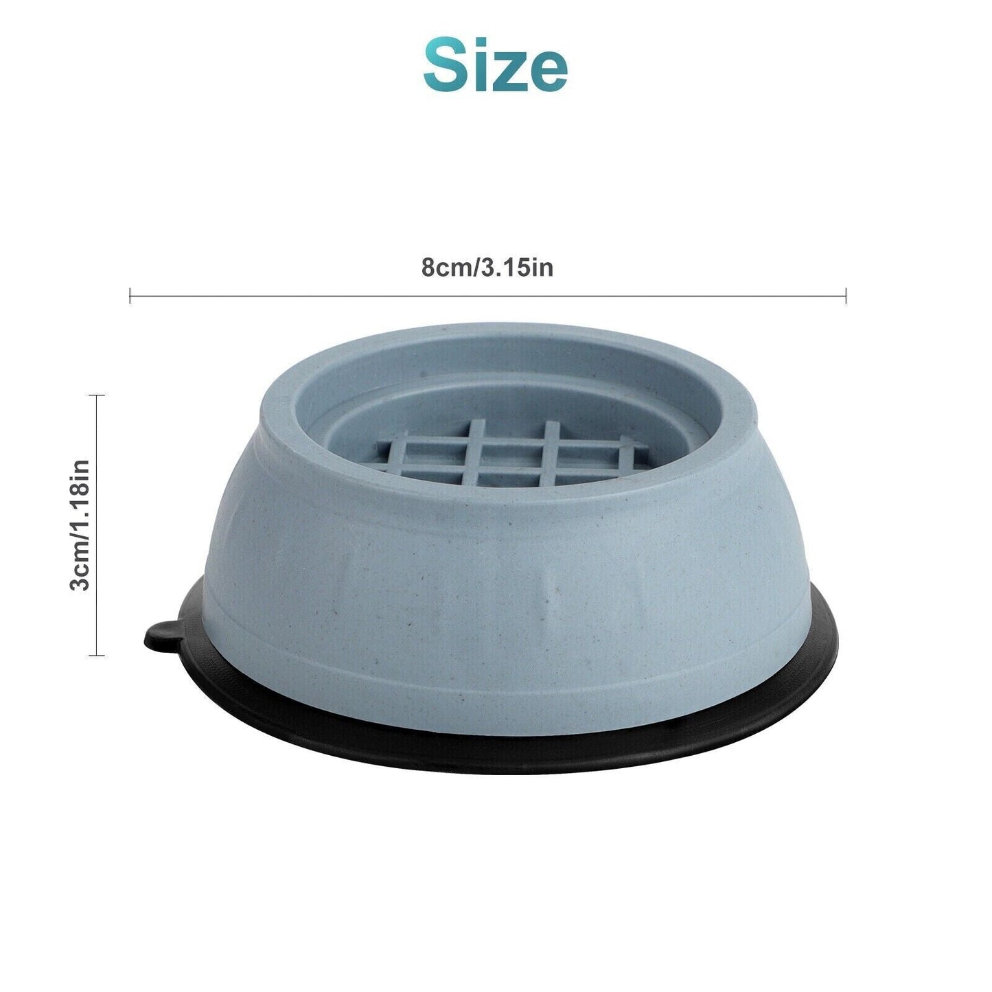 8PCS anti Vibration Washing Machine Support Anti-Slip Rubber Feet Base Pads Mat
