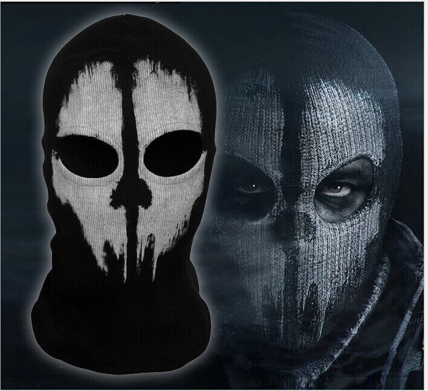 Motorcycle Game Balaclava Hood Ghost Skull Full Face Cover CS Halloween Mask