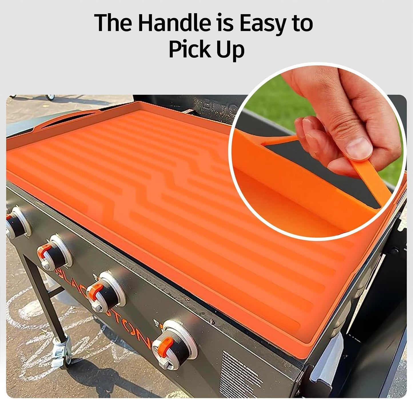 Silicone Griddle Mat Cover for 36'' Blackstone – Non-Stick, Heat-Resistant, Includes Free Drip Tray