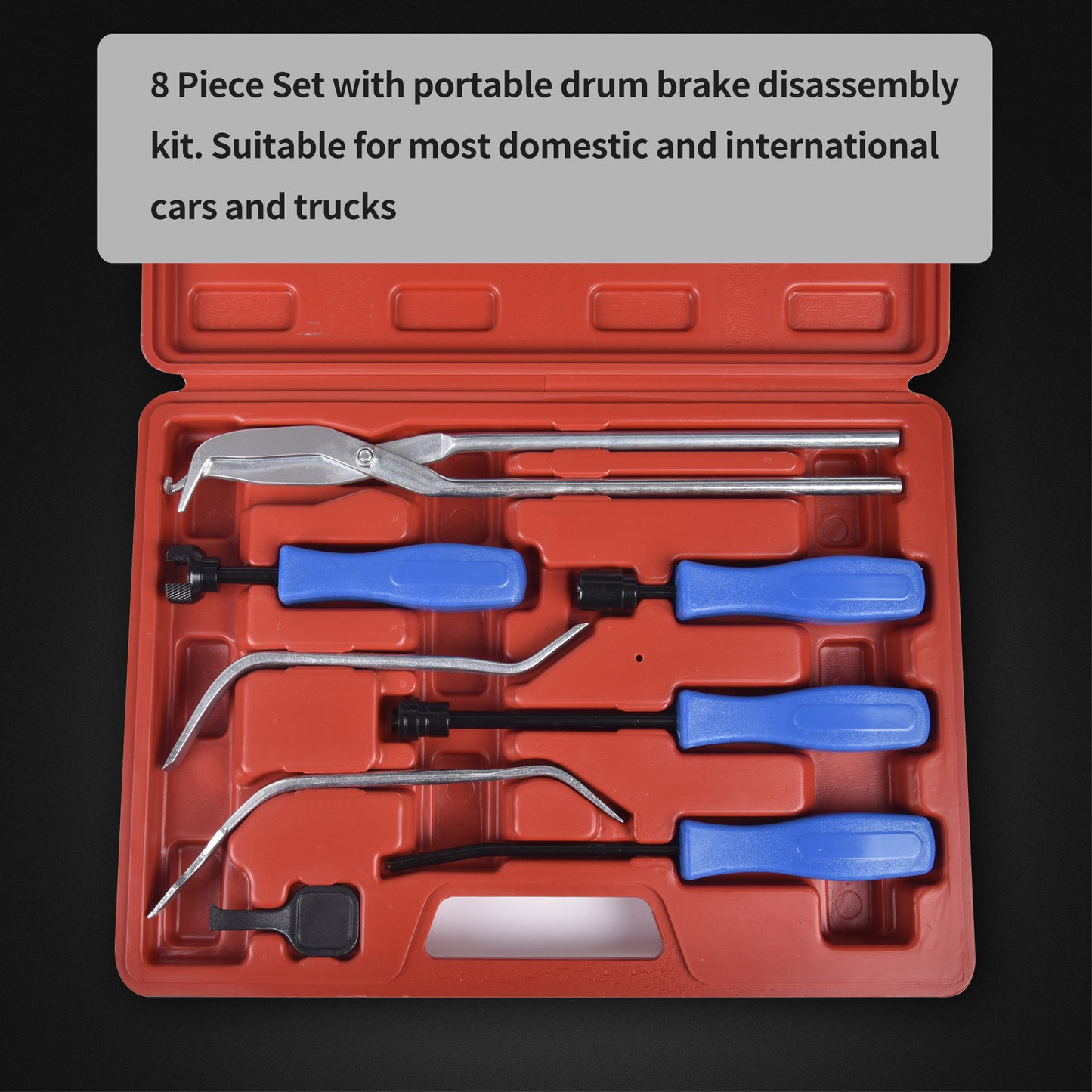 8Pc Professional Drum Brake Tool Kit – Removal and Installation Tools