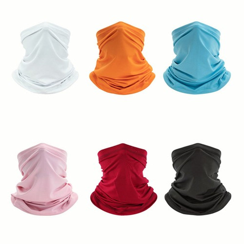 6Pcs Summer UV Protection Cooling Neck Gaiter Face Mask Scarf Breathable Bandana