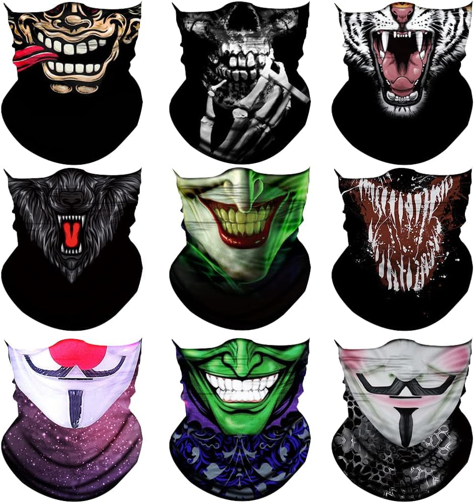 Neck Gaiter Mask Bandana Gator Face Cover Mask Sun UV Protection Balaclava,Tube Face Scarf,Headband for outdoor