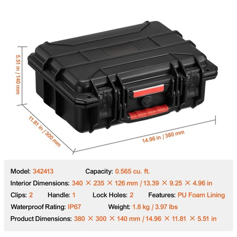 Premium Waterproof Protective Dry Box Case – Heavy-Duty, IPX67 Certified, with Pre-Cut Foam, Anti-Theft Lock & Wheeled Portable Design