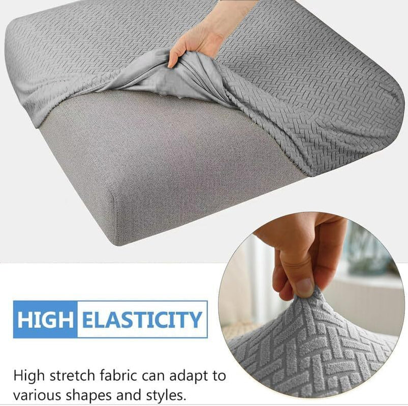 2pcs 100% Waterproof Patio Stretch Sofa Cushion Covers Outdoor Chair Cushion Covers