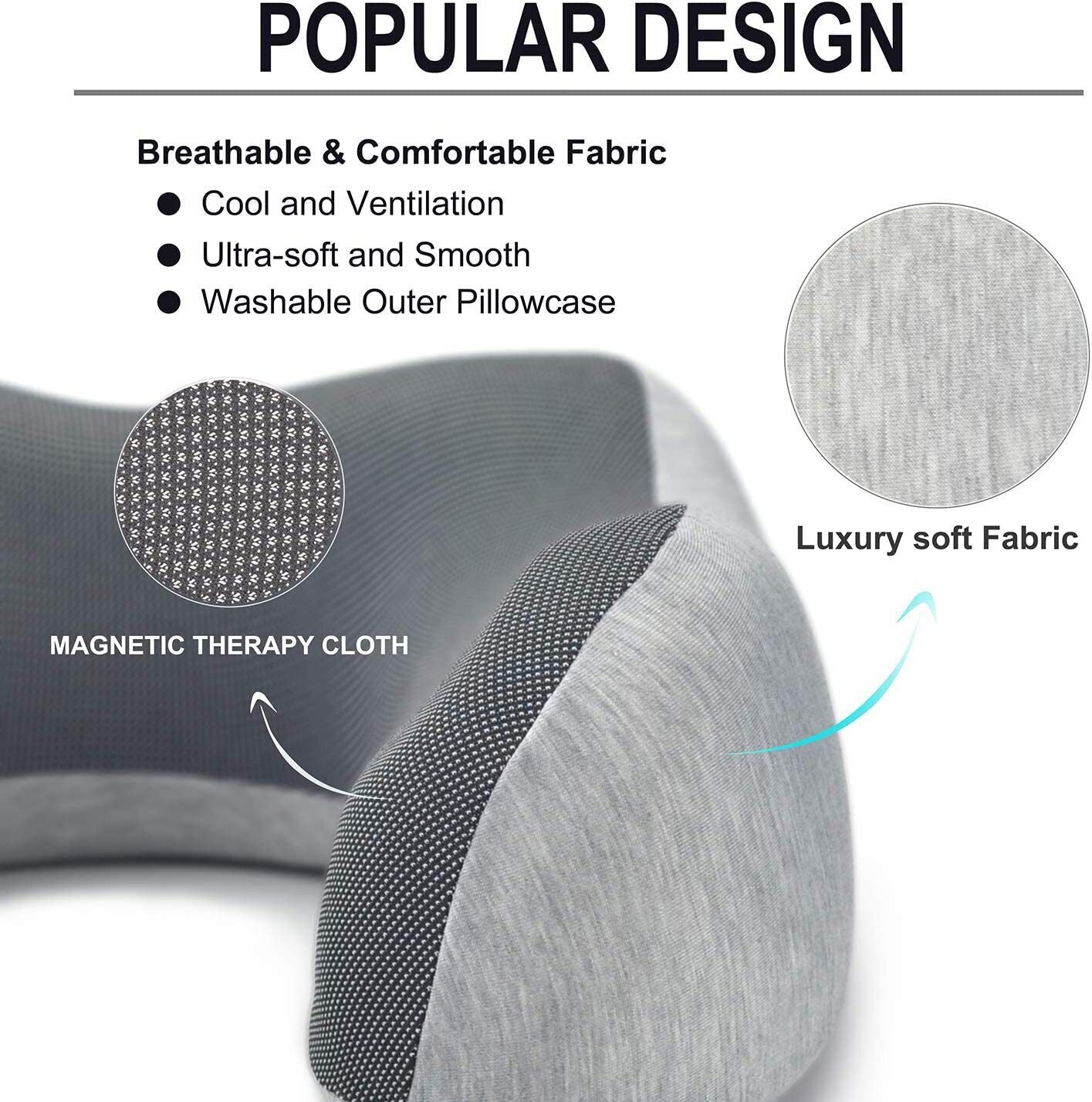 Memory Foam U-Shaped Travel Pillow Neck Support Head Rest Car Plane Soft Cushion