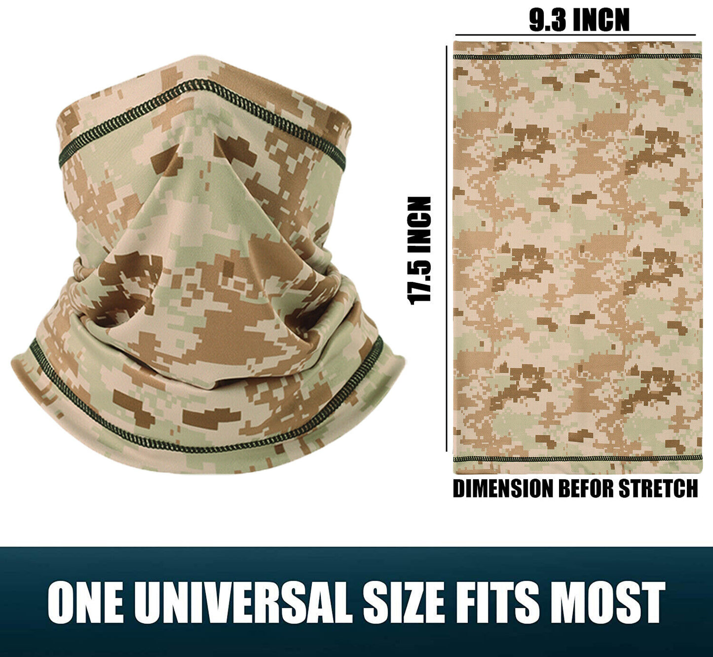 Neck Gaiter Cooling Face Mask Balaclava UV Protection Breathable Bandana Scarf