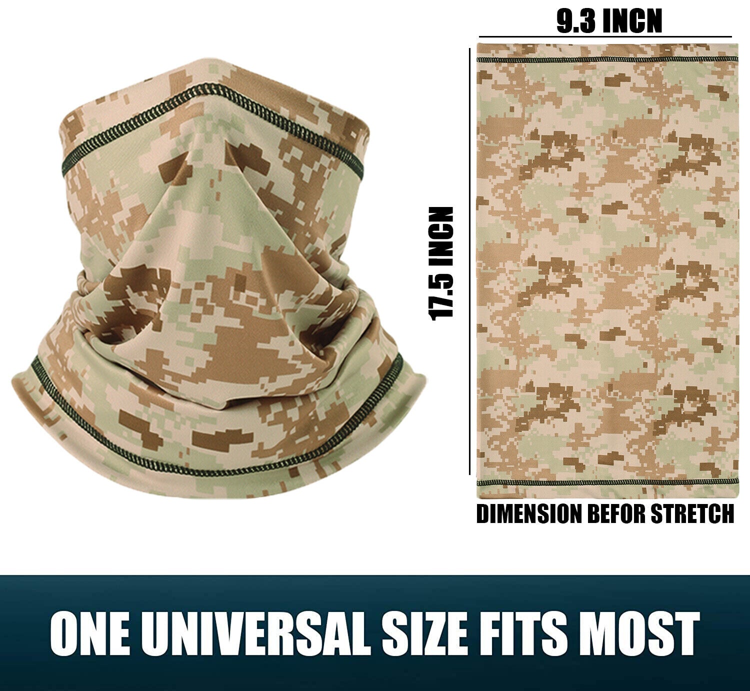 Neck Gaiter Cooling Face Mask Balaclava UV Protection Breathable Bandana Scarf