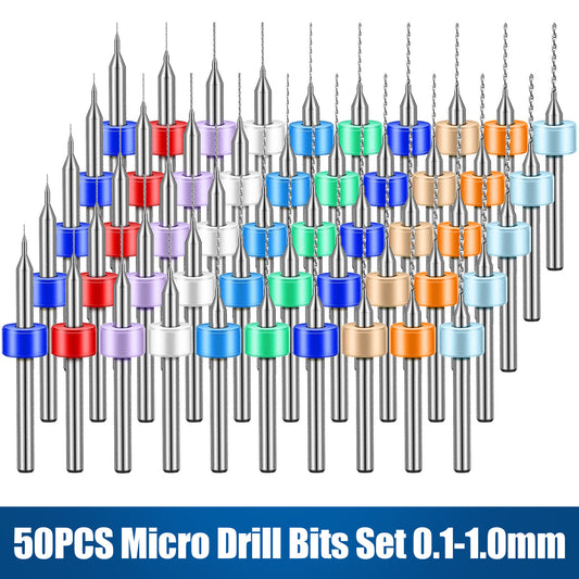 50PCS Precision PCB Drill Bits Set – Carbide Micro Drill for Circuit Boards & DIY Projects