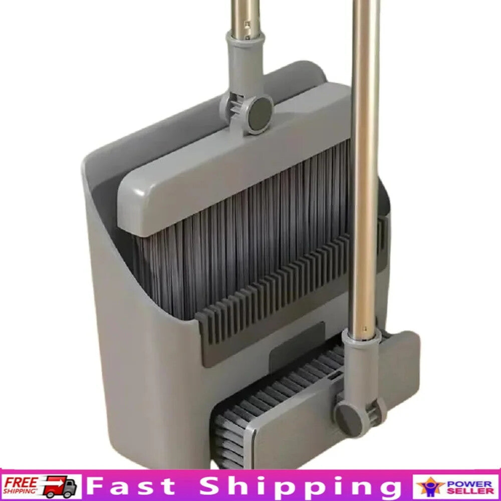  3 in 1 Broom and Dustpan Set Lightweight Upright Lobby Broom and Dust Pan Combo