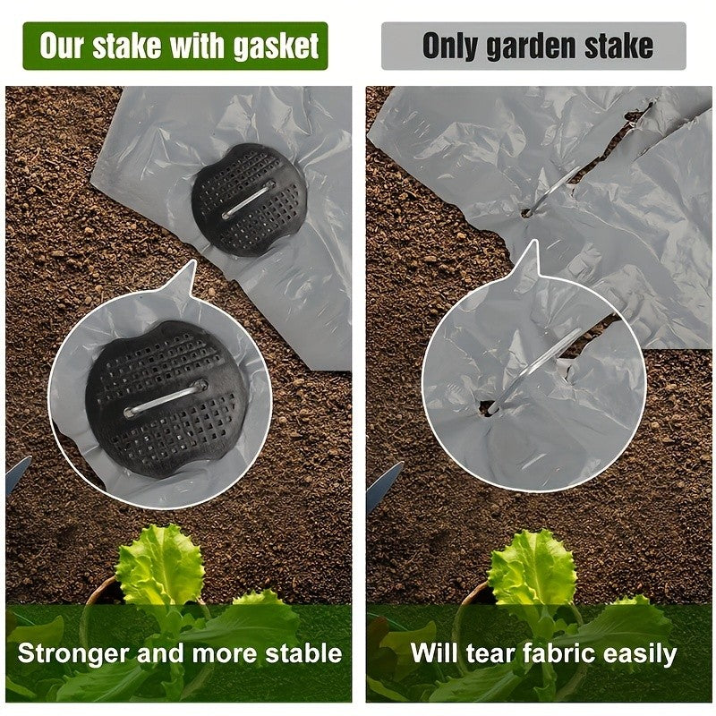 101 Pack Stainless Garden Stakes Landscape Staples Set with Mats& Precision Hook