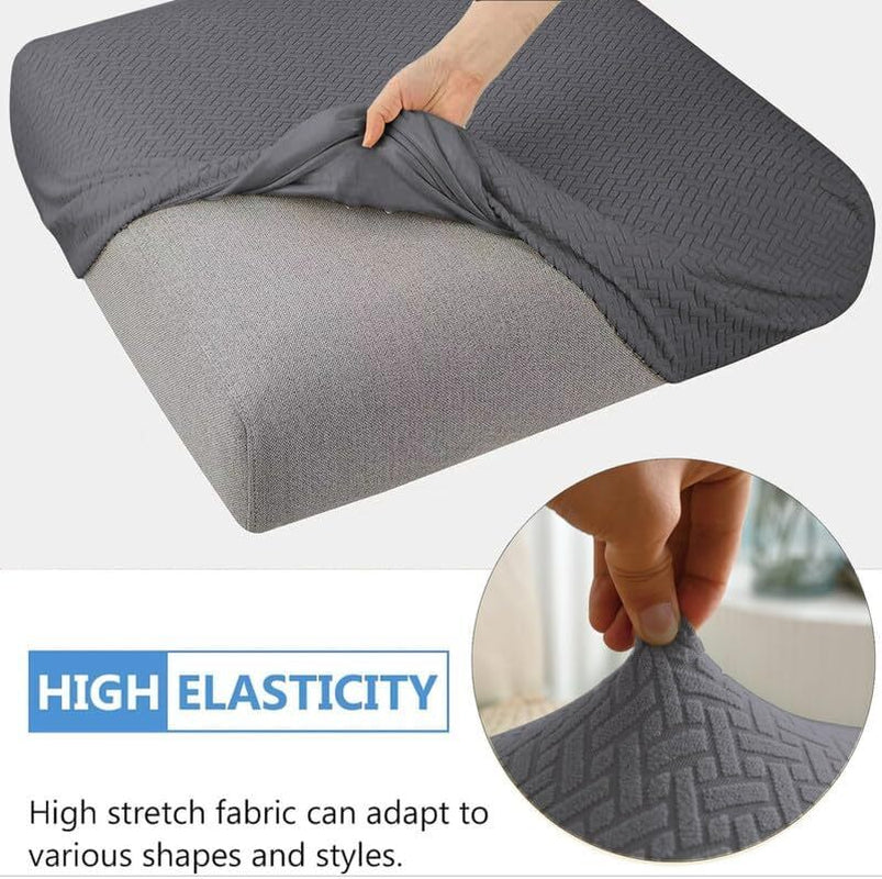 2pcs 100% Waterproof Patio Stretch Sofa Cushion Covers Outdoor Chair Cushion Covers
