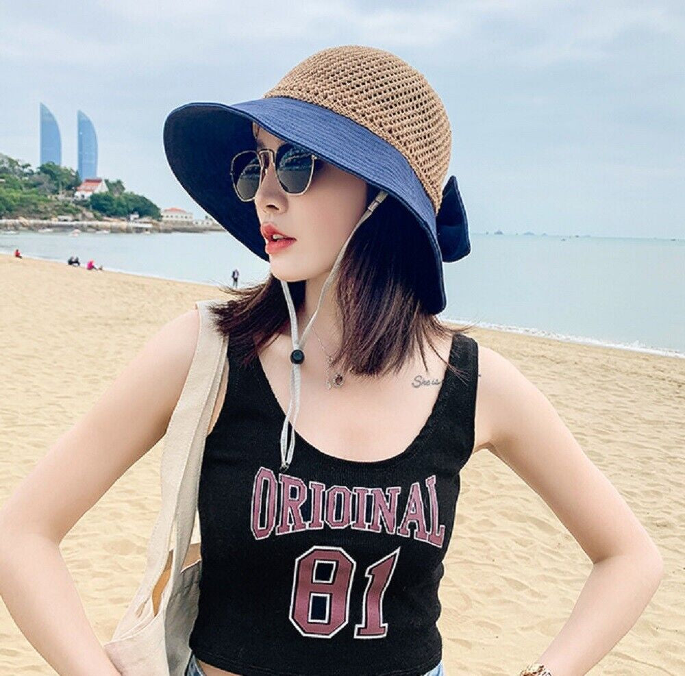 Women’S Floppy Straw Sun Hat – Wide Brim Beach Hat, Packable Summer Travel Cap