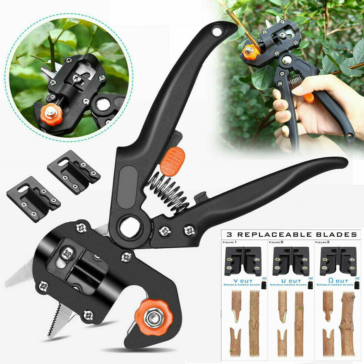 Garden Tree Grafting Knife Pruning Pruner Shears Snip Scissors Cutting Tool Kit